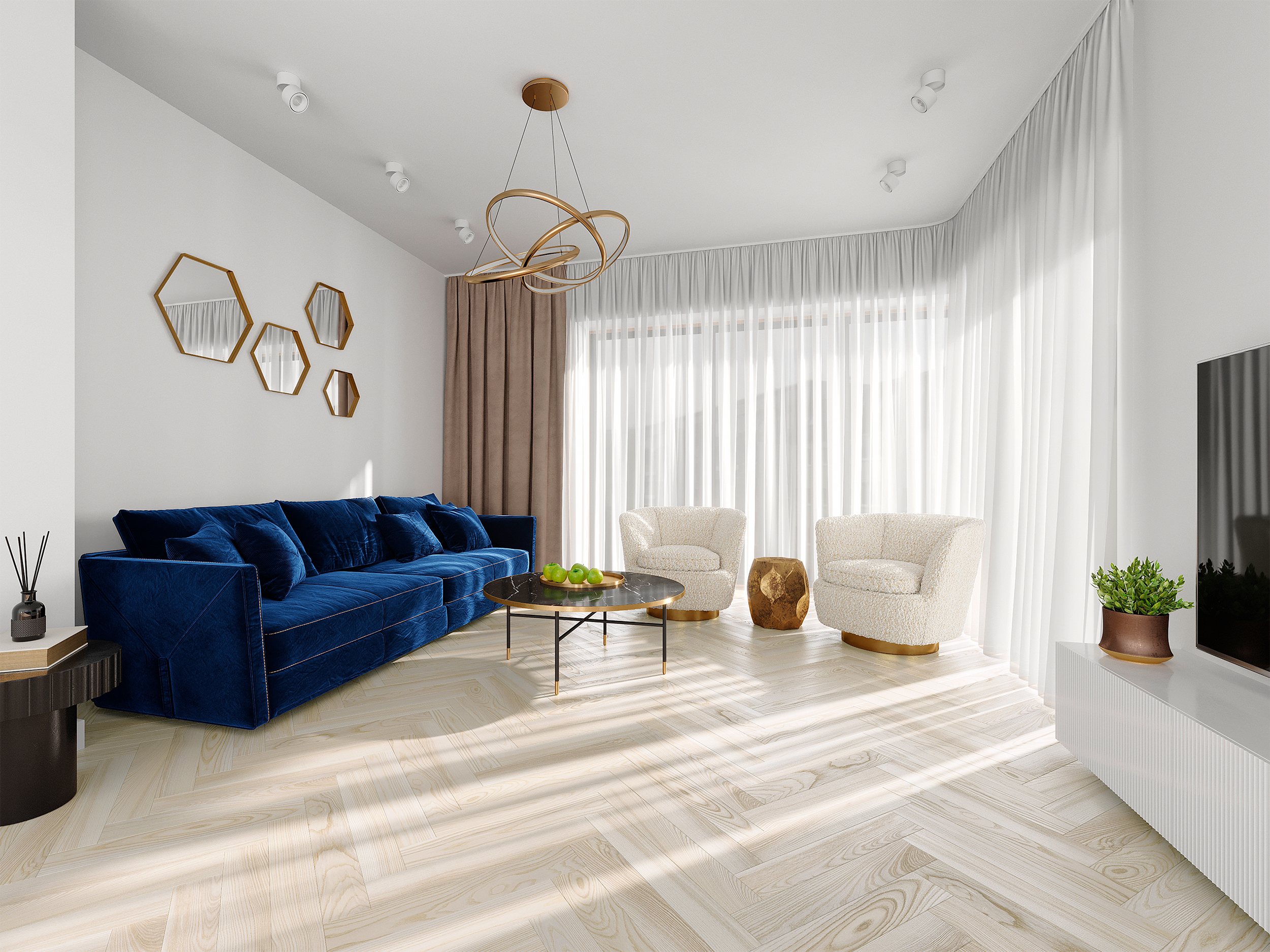 Паркетная доска Esta Parket Ash Nordic Elegant 24007 венгерская елка 600×100×14 фото в интерьере